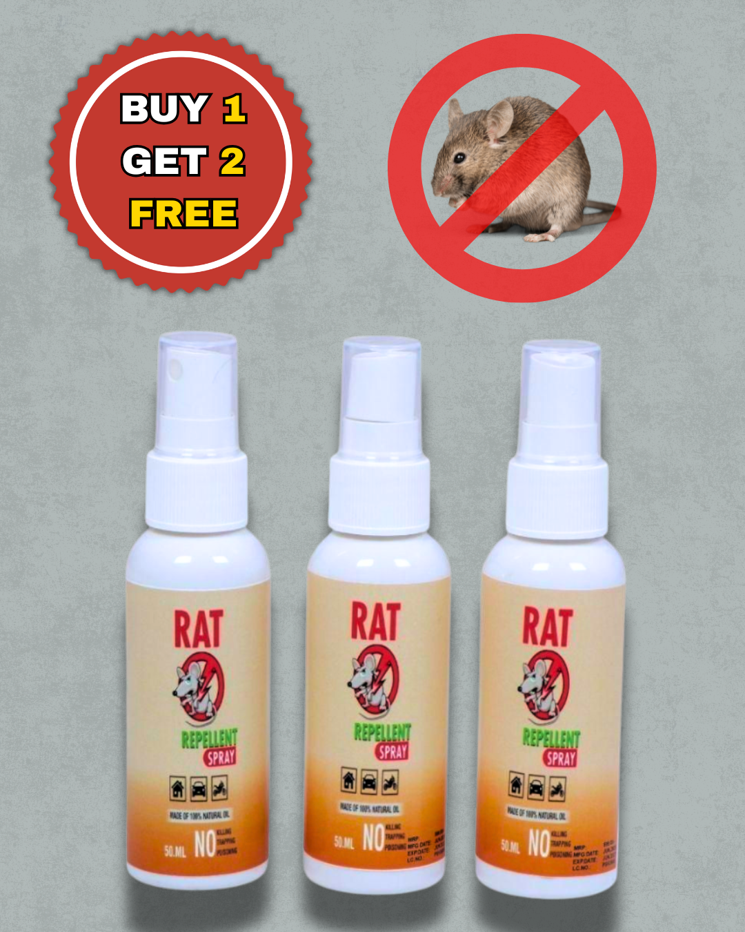 NoRat Defense Formula 50ML (Pack of 3)