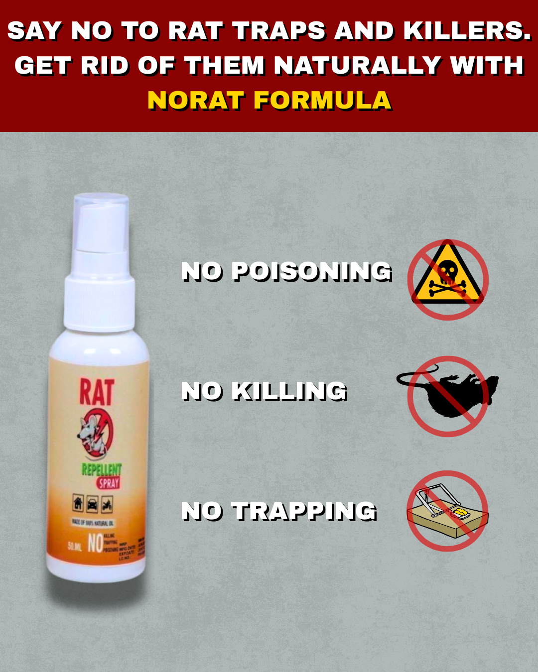 NoRat Defense Formula 50ML (Pack of 3)